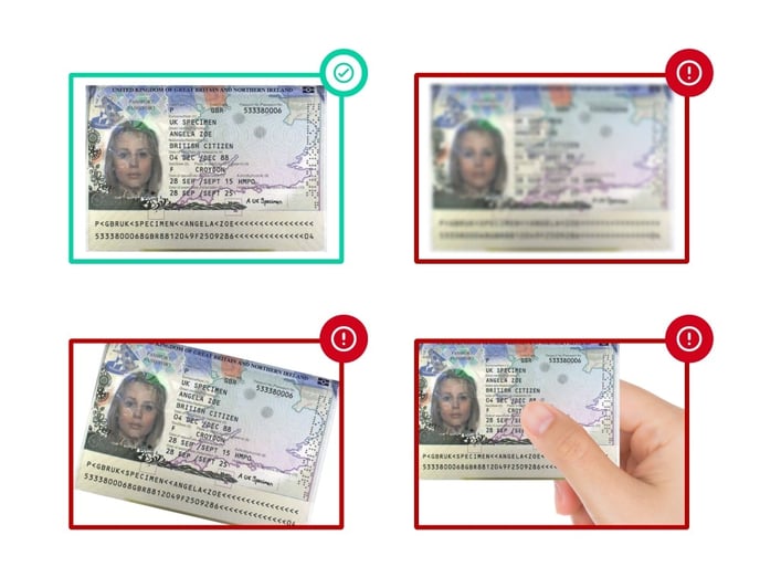 Example passport upload