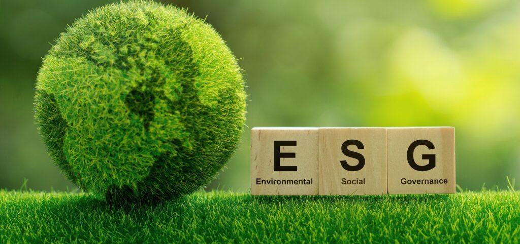 ESG concept of environmental, social and governance.words ESG on